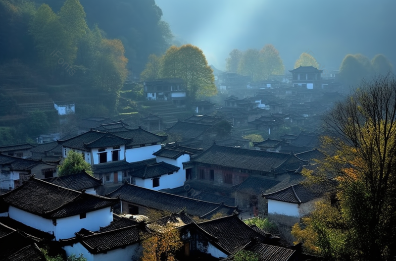 江西省婺源石城秋景,高清,摄影图,摄影图片,图片大全,摄影图免费下载